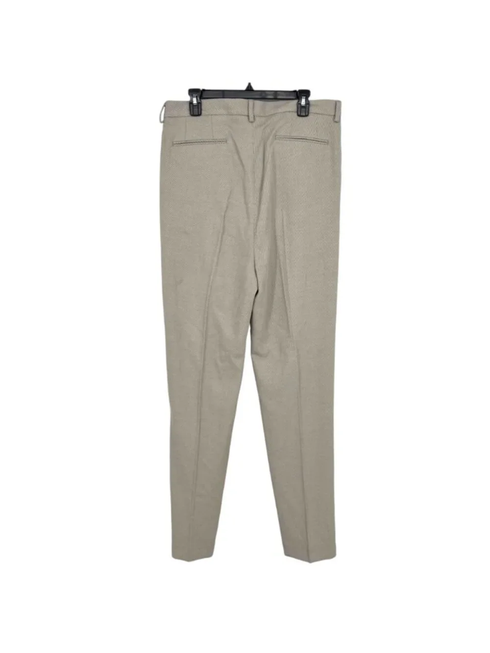 Asos Design Mens Striped Pleated Trousers Beige Grey Cream Size 36